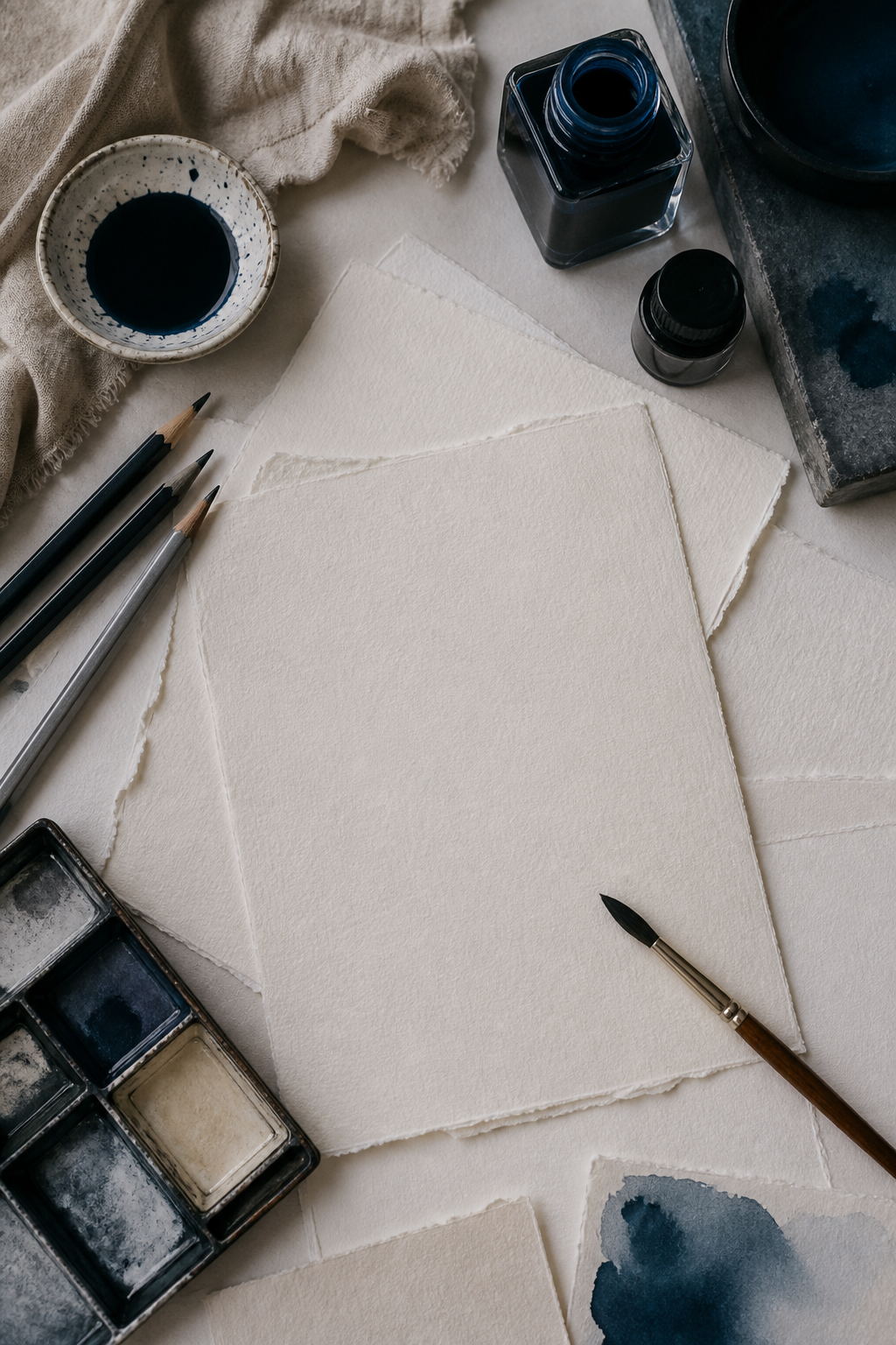 Materiales de atelier — referencia temporal